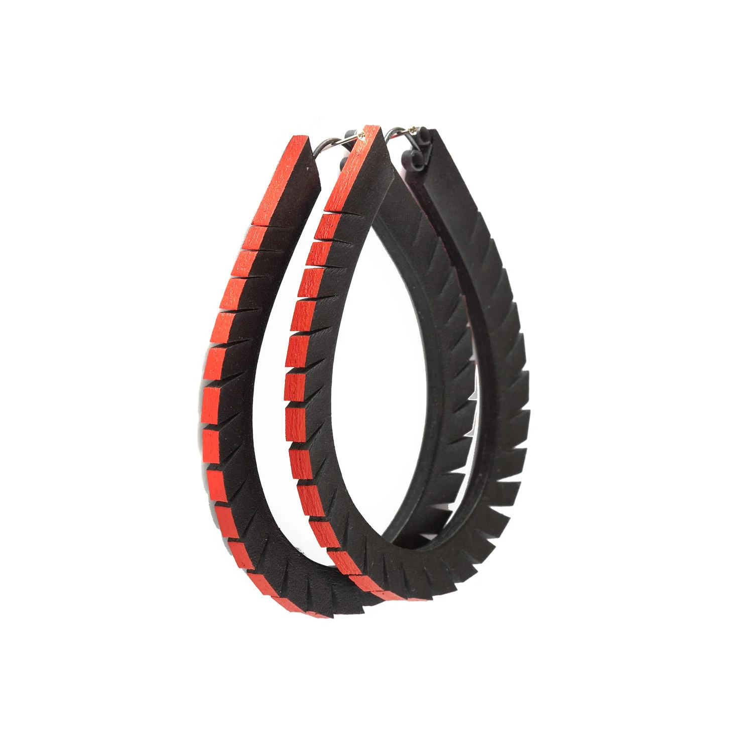 SIMPLE LOOP EARRINGS - RED