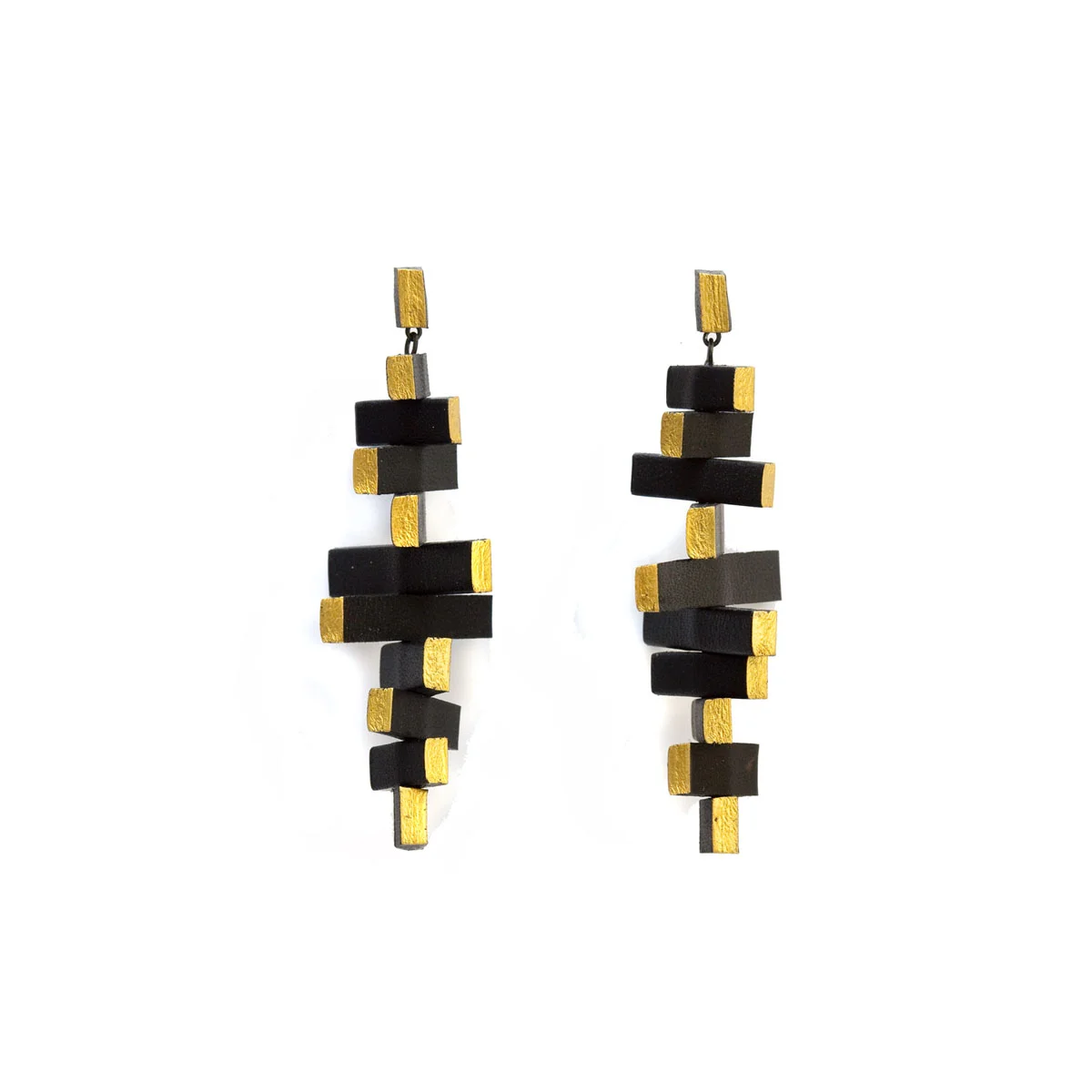 FESTIVAL EARRINGS - BLACK & GOLD
