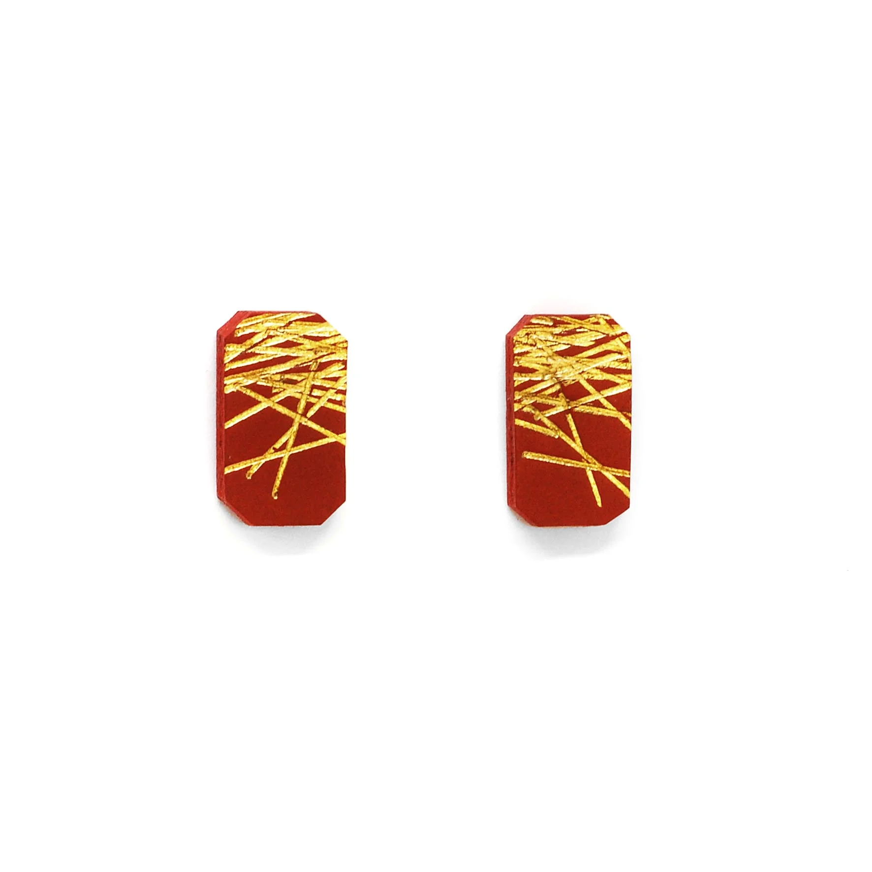 FREEHAND RECTANGULAR STUDS - LINES IN RED