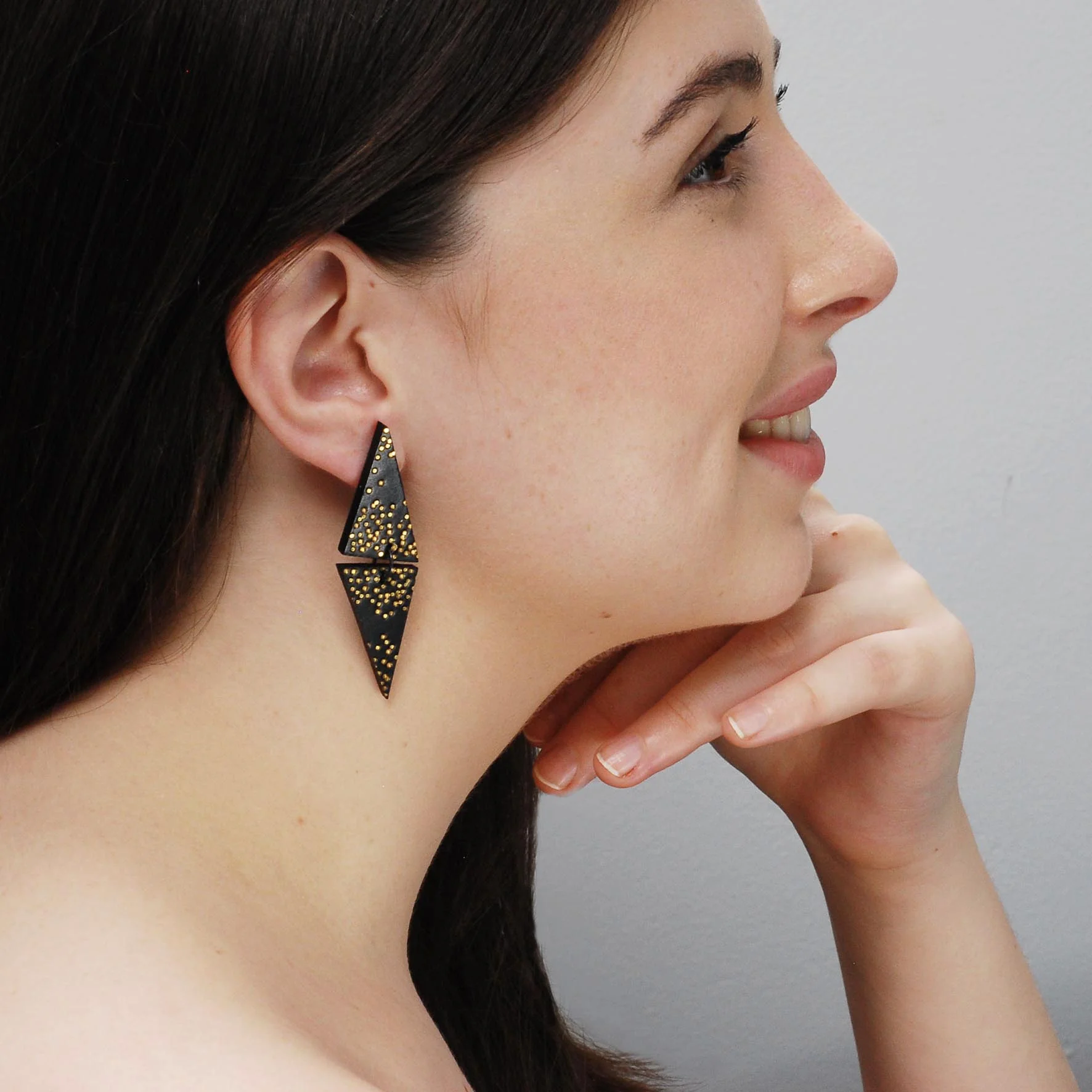 Triangular Earrings - dots - modelled.jpg