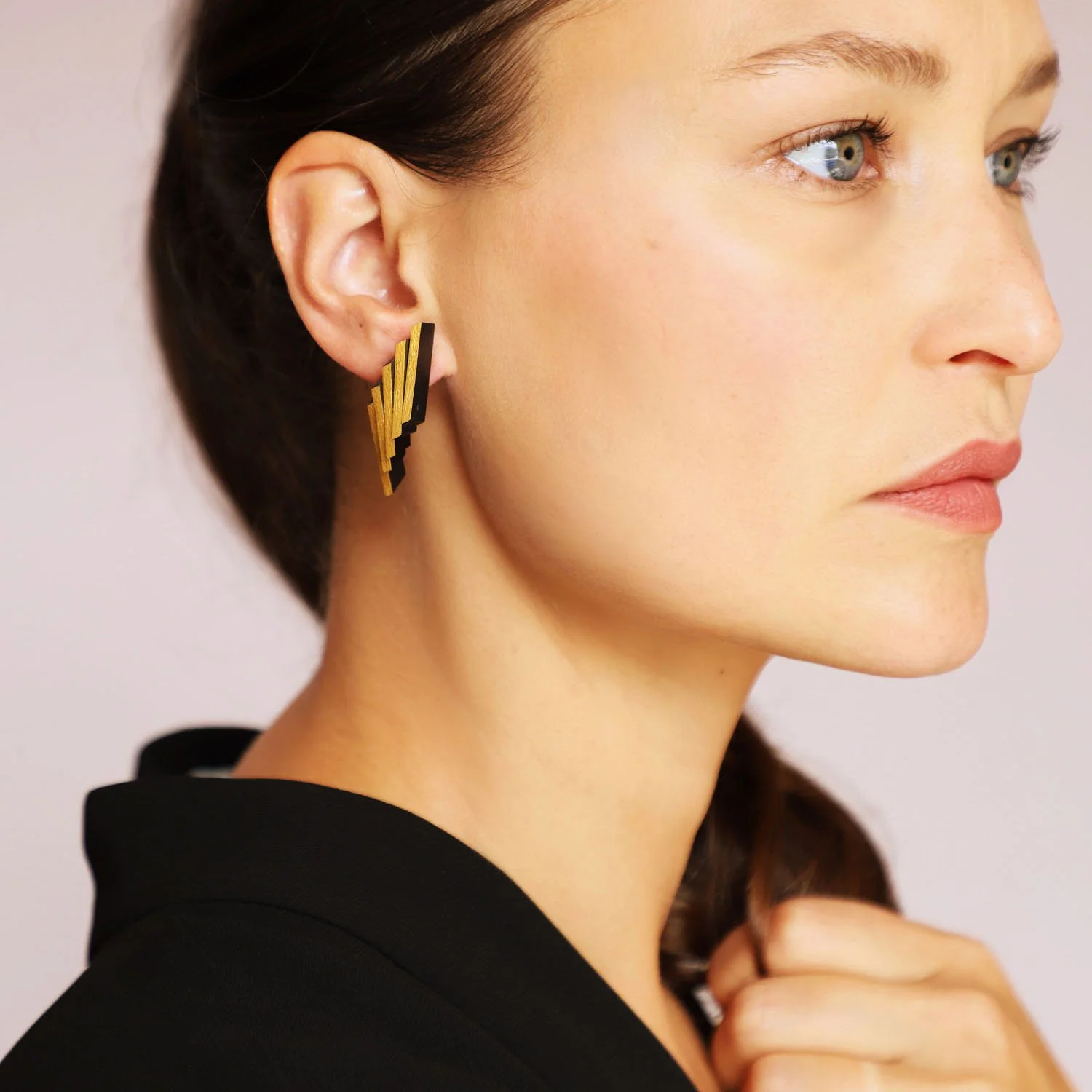 Flight-leather-earrings-black-gold-Tania-Clarke-Hall.jpg
