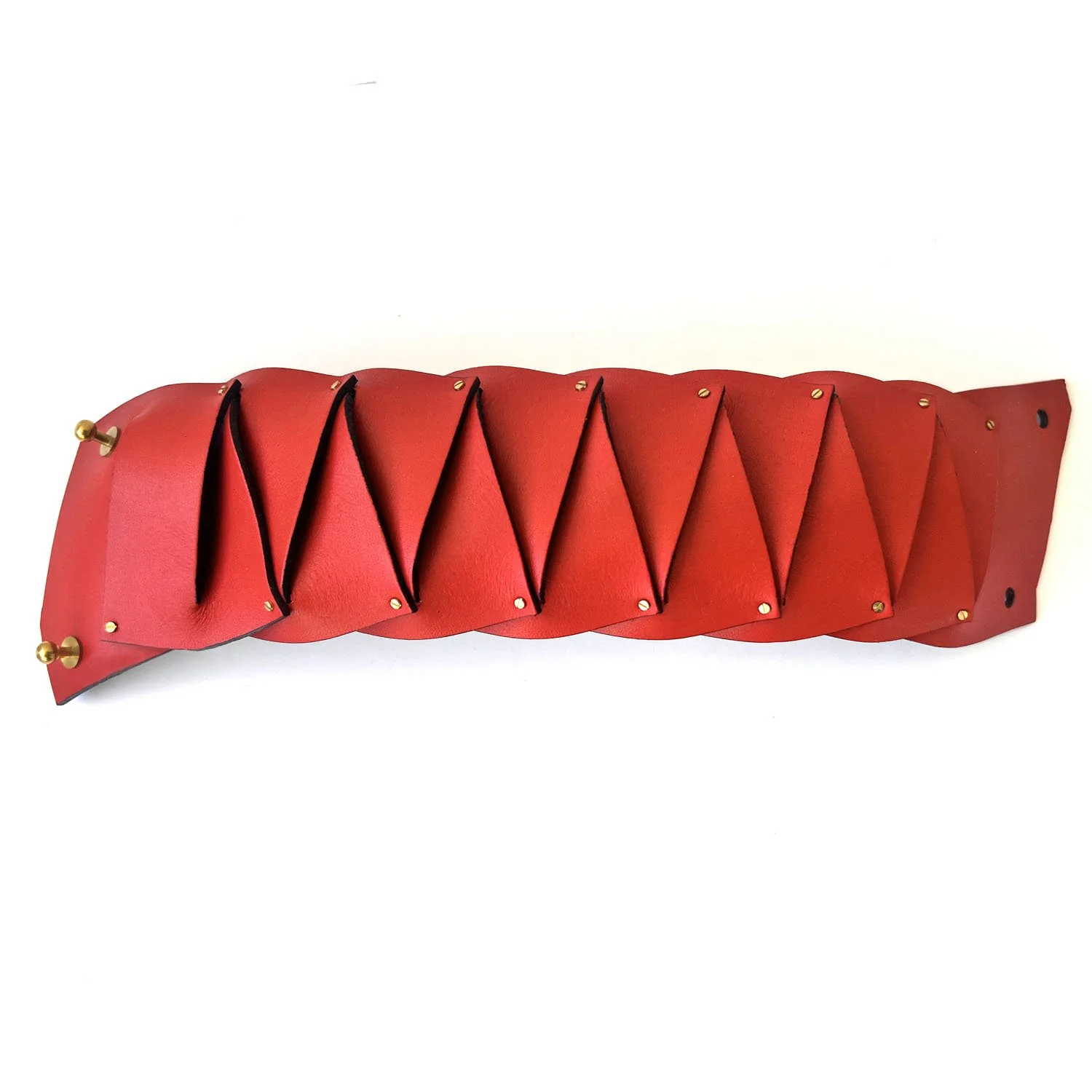 Cunard-leather-structured-cuff-red-black-Tania-Clarke-Hall-full-length.jpg