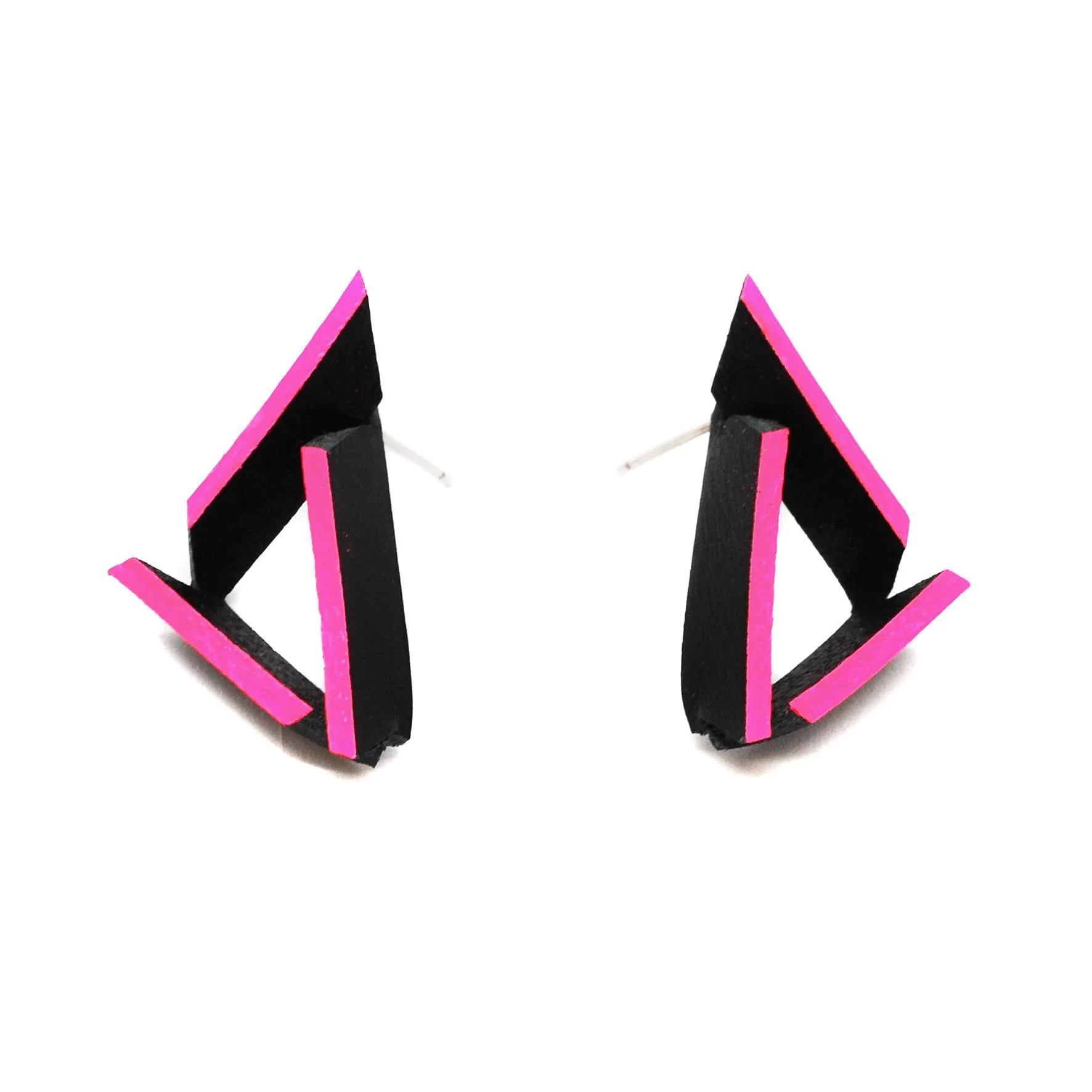 Triangle-leather-earrings-black-pink-Tania-Clarke-Hall.jpg