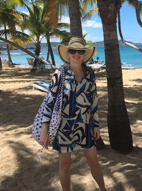  Stuart relaxing in St. Croix in her Deco Drive Lulu.