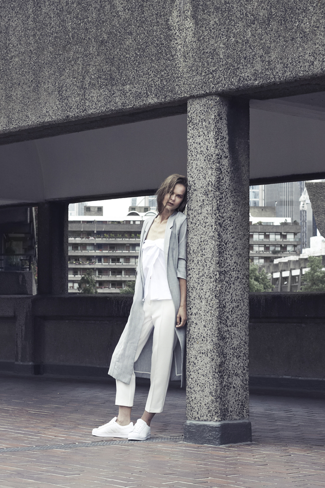 Jacket: Topshop ; Top: Zara ; Pants: Topshop ; Trainers: Adidas