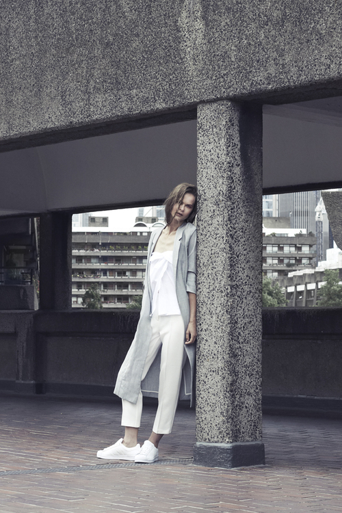 Jacket: Topshop; Top: Zara; Pants: Topshop; Trainers: Adidas