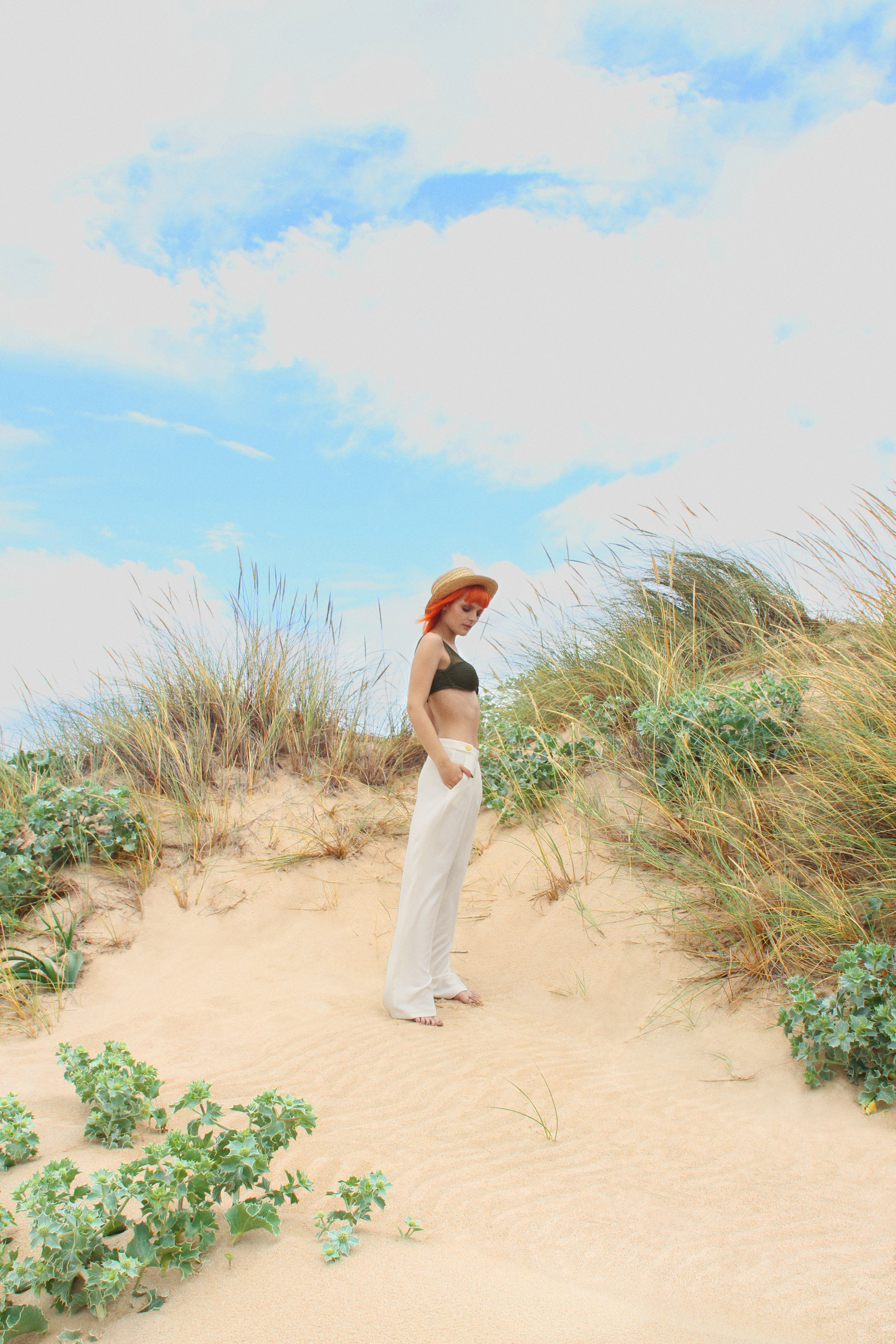 Bikini top Maria Martinez, Trousers Primark, Hat Stylit's Own