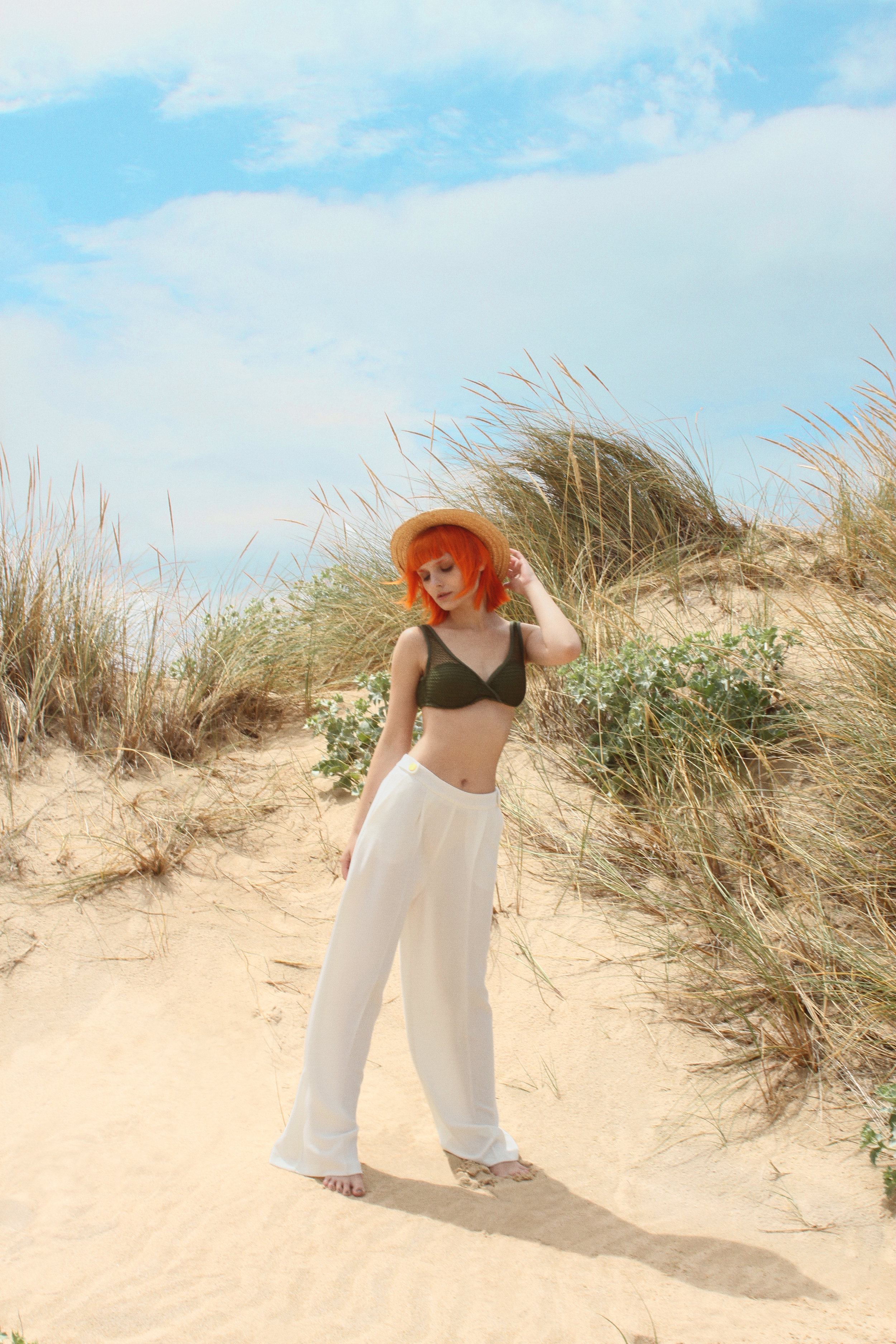 Bikini top Maria Martinez, Trousers Primark, Hat Stylit's Own