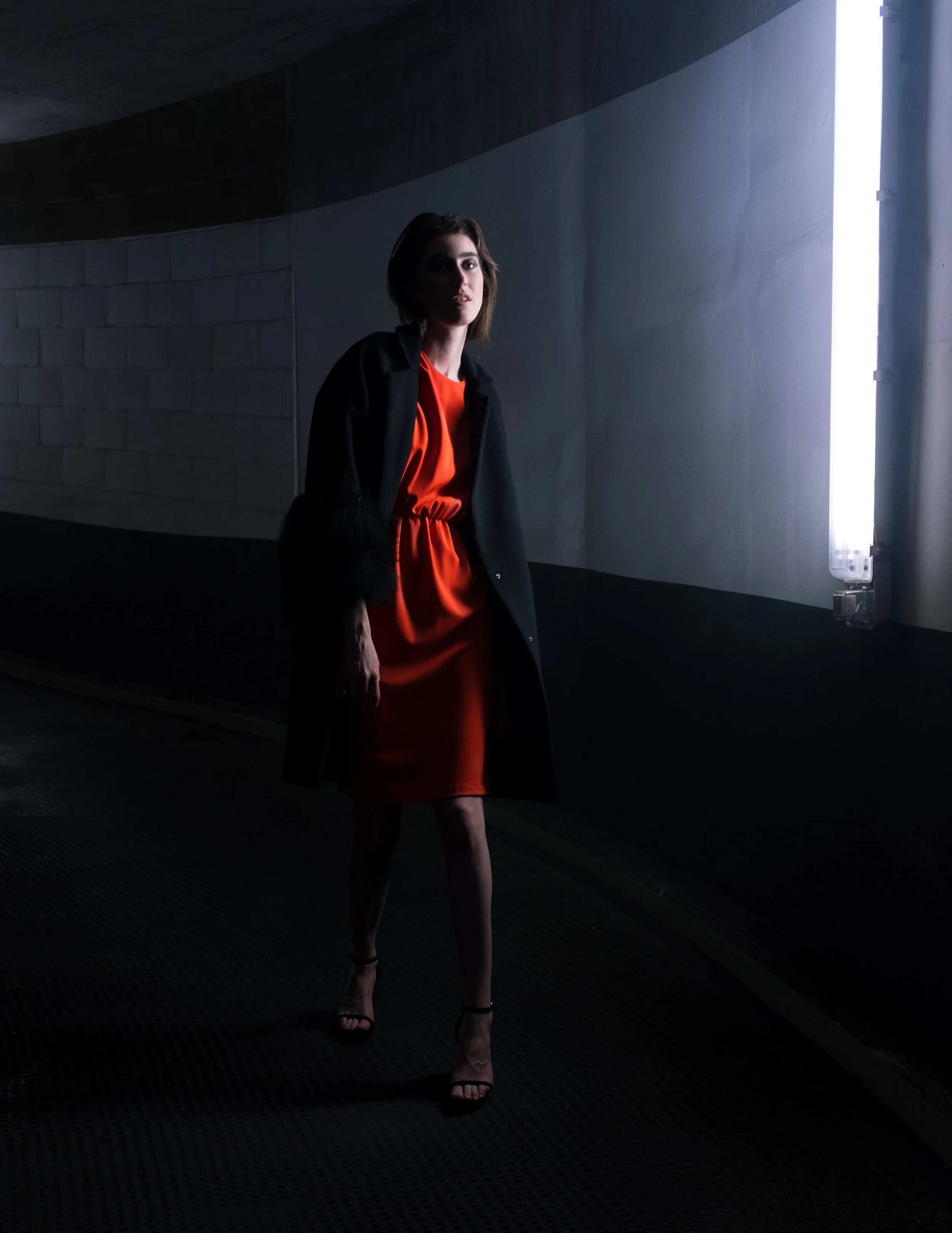COAT AND DRESS - TIANTIAN, SHOES - STYLIST'S OWN