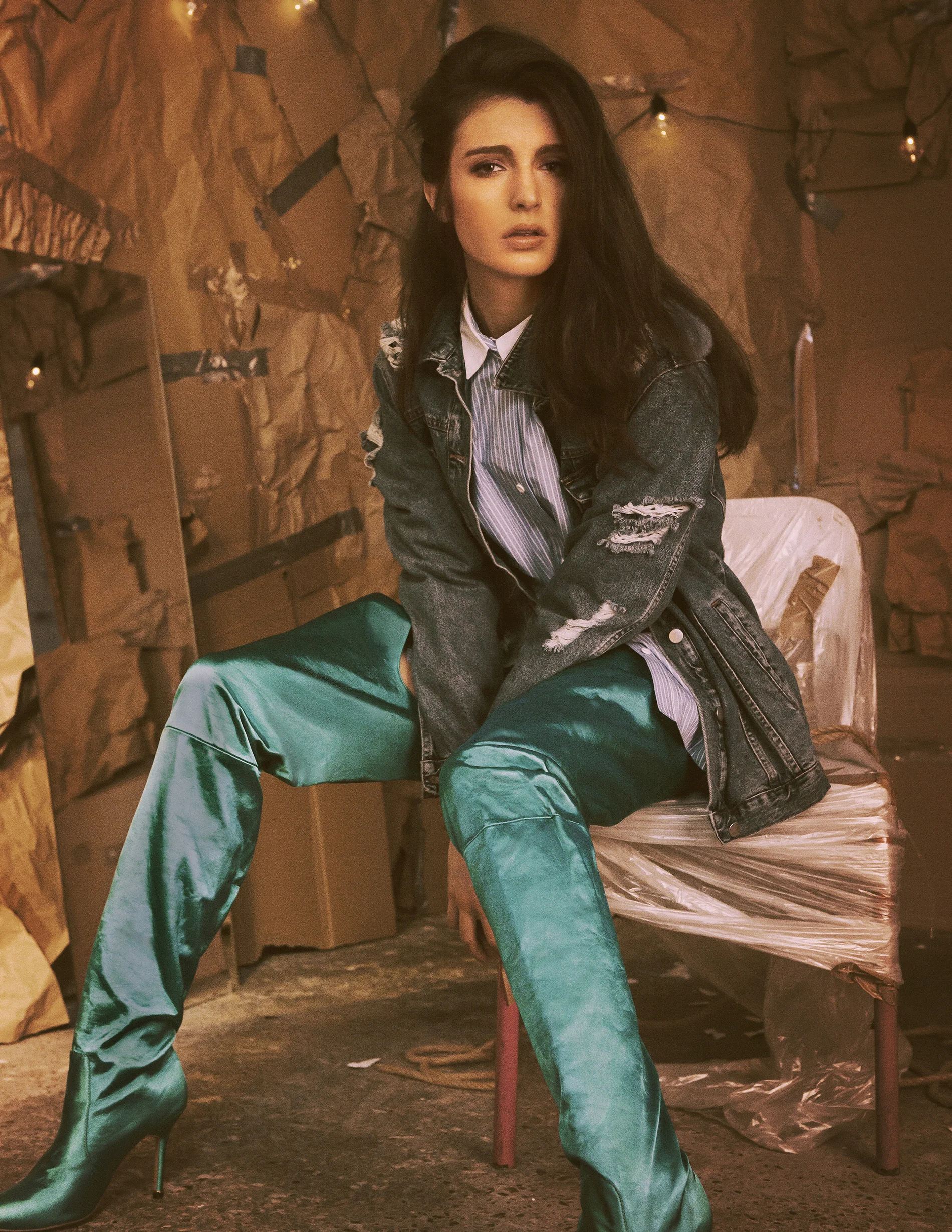 Boots Malan Breton Denim jacket Jayne Pierson Shirt Stylists own