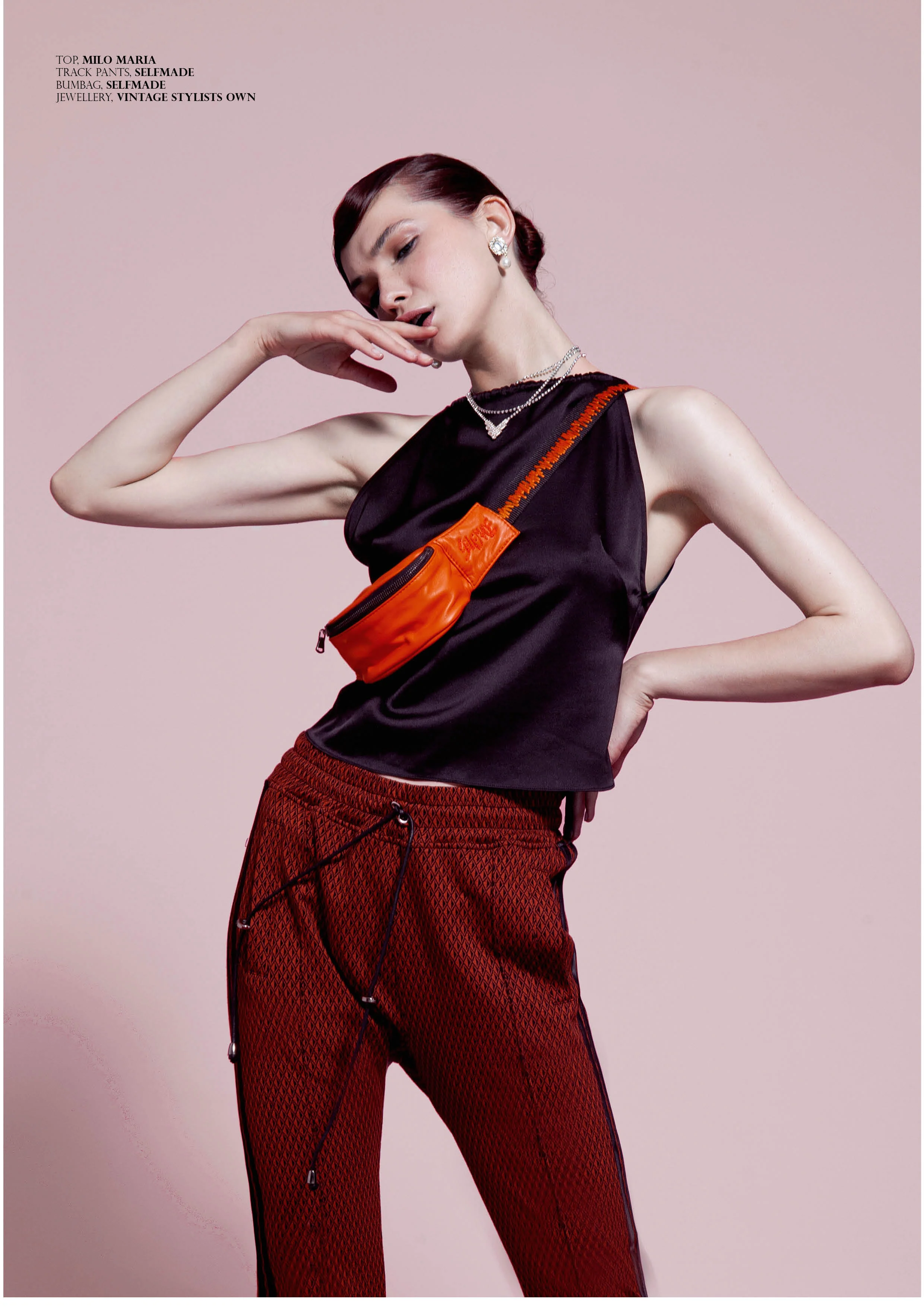 Top Milo Maria Track pants Selfmade Bumbag Selfmade Jewellery vintage stylists own
