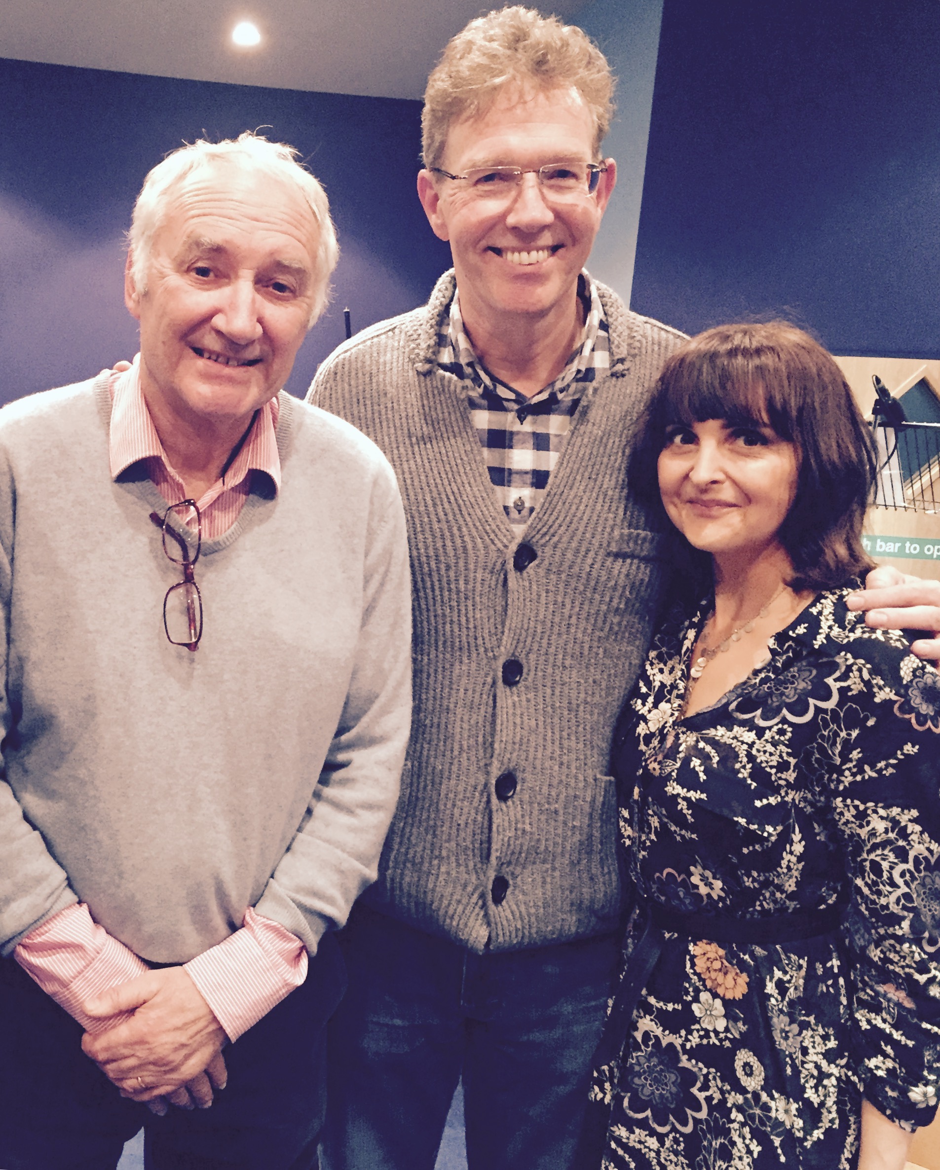 Photo taken with Michael Keating (Vila) and Stephen Pacey (Tarrant). Big Finish Audio Blakes7.