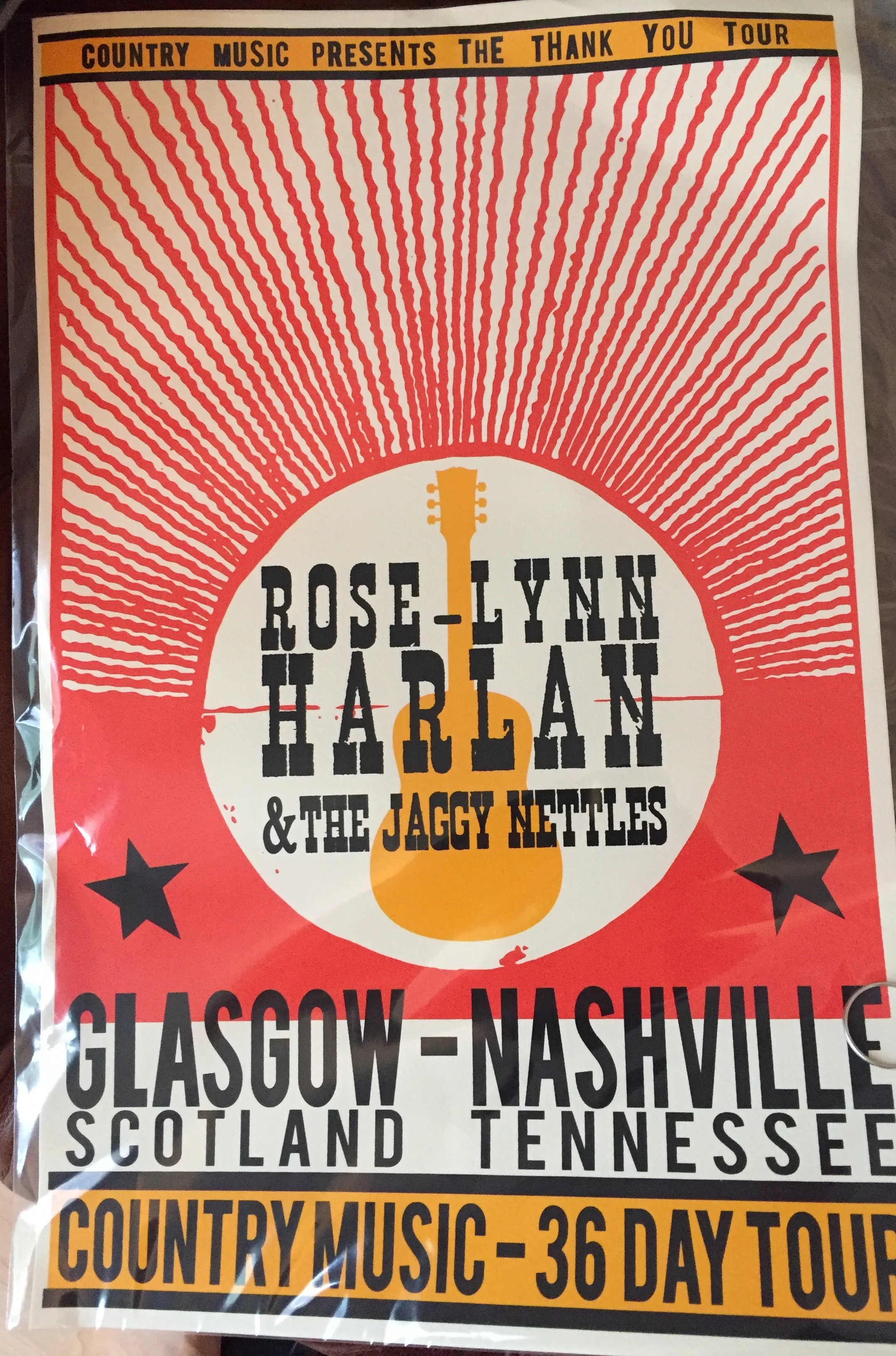 August 2017 - Beautiful gift received post filming on the feature Country Music directed by Tom Harper. I filmed in a first class carriage on a train journey from Crewe to Glasgow with Jessie Buckley.