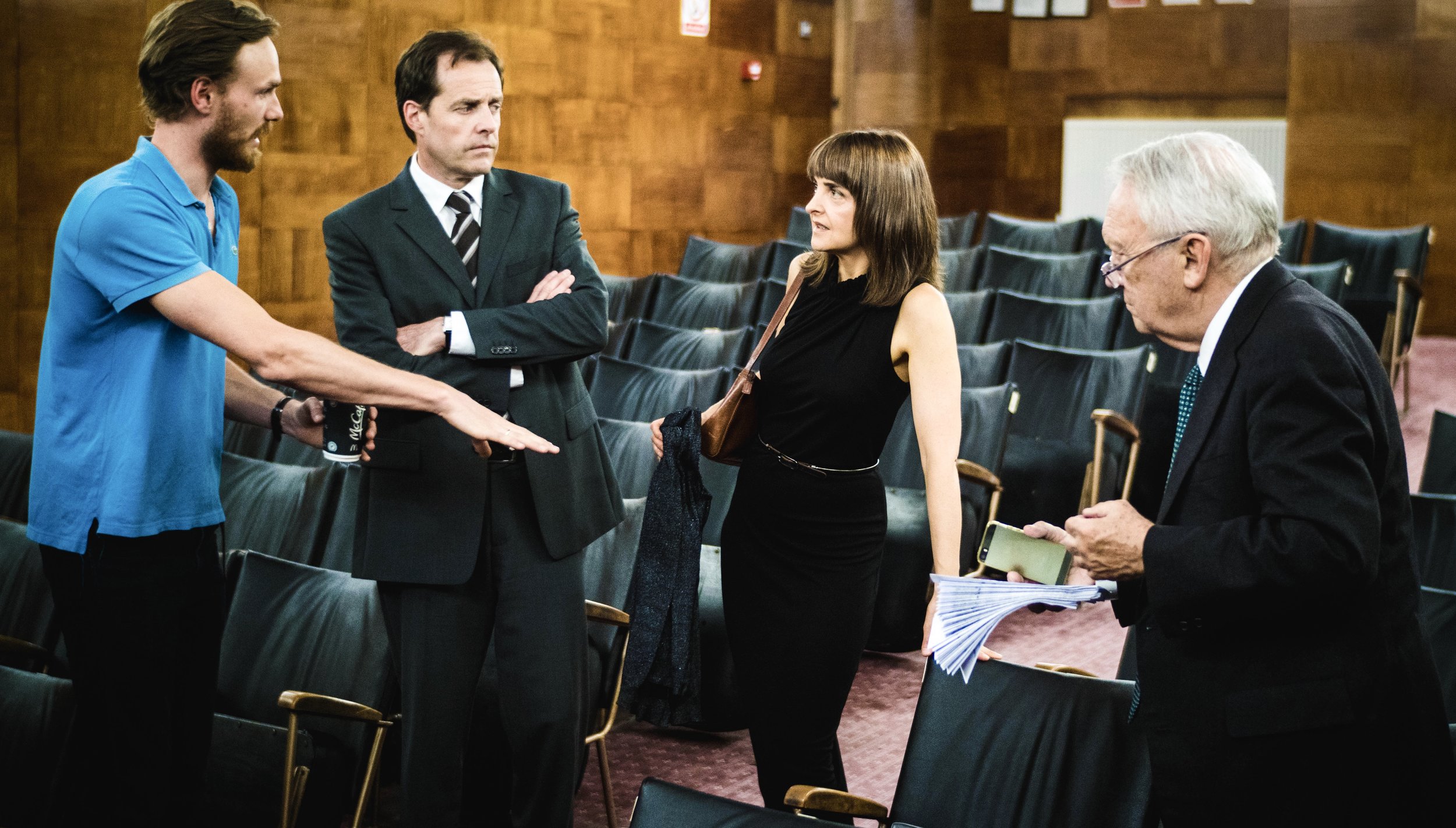 August 2017 - rehearsing a scene for short film, Courted, with Andres Heger-Bratterud, Nigel Anthony and Alastair Harvey.