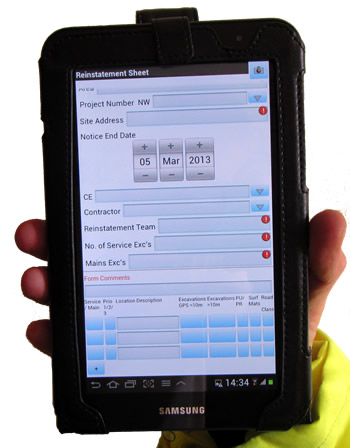 an open form with a matrix control at the bottom of the form.
