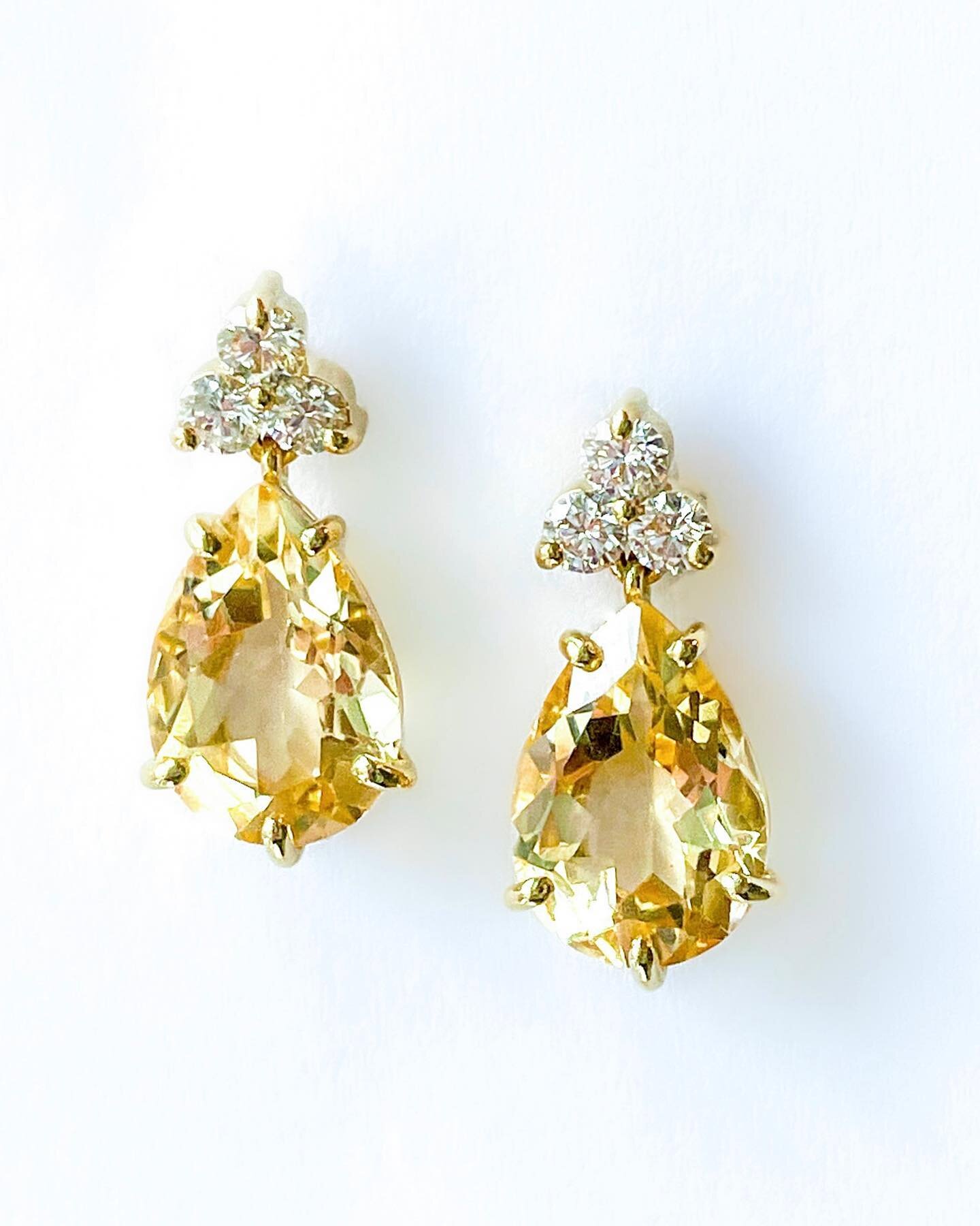 The most exquisite pair of citrine and diamonds set in 18ct yellow gold. 
#idaelsje_finejewellery