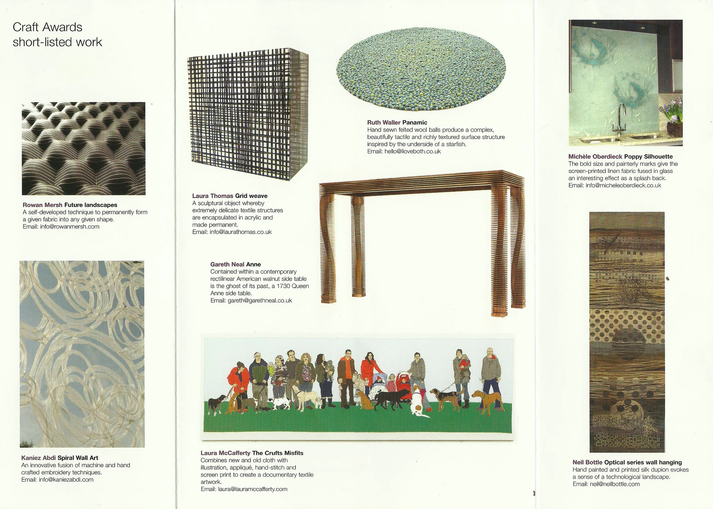 Wesley Barrell Craft Awards Press Release