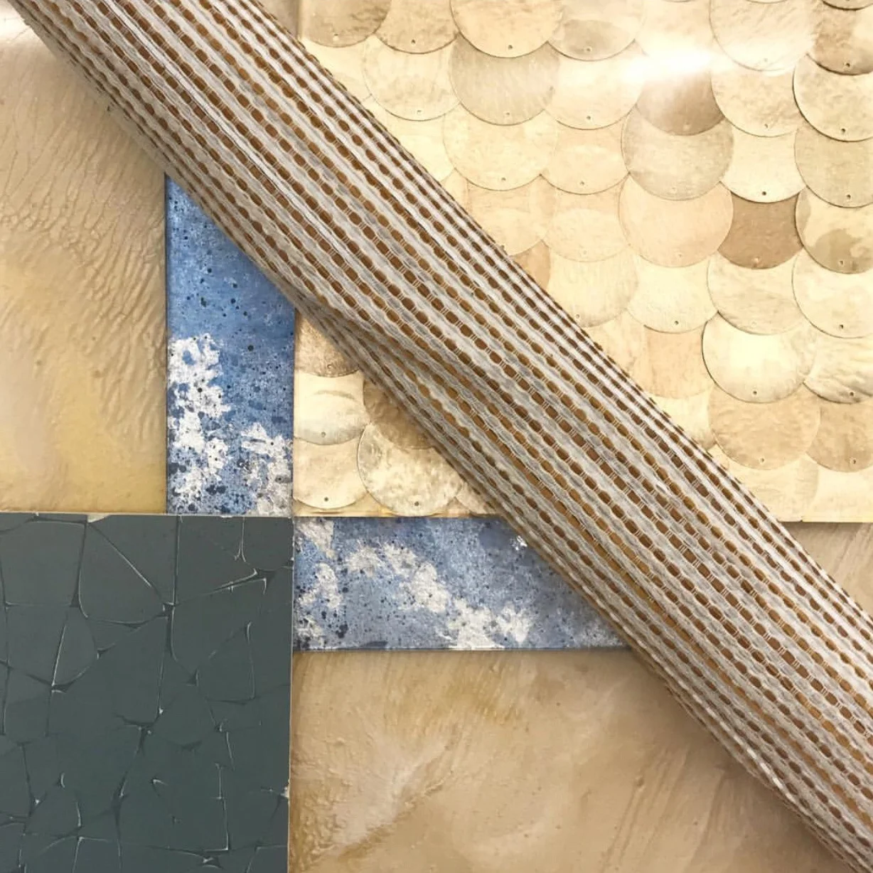 Tarnished Fabric in glass