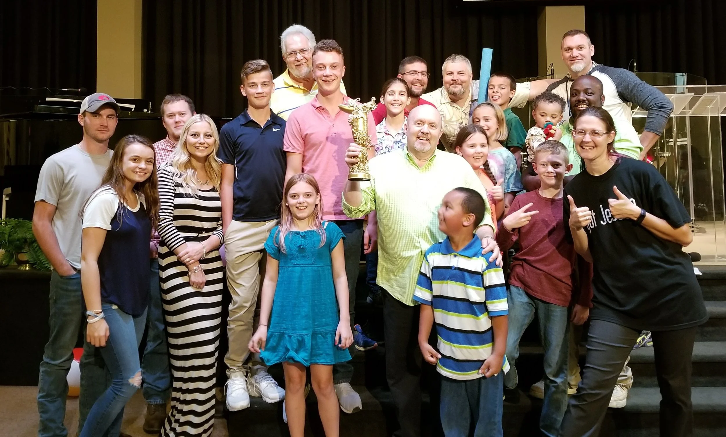 Pastor Greg and the winning team from 2017!