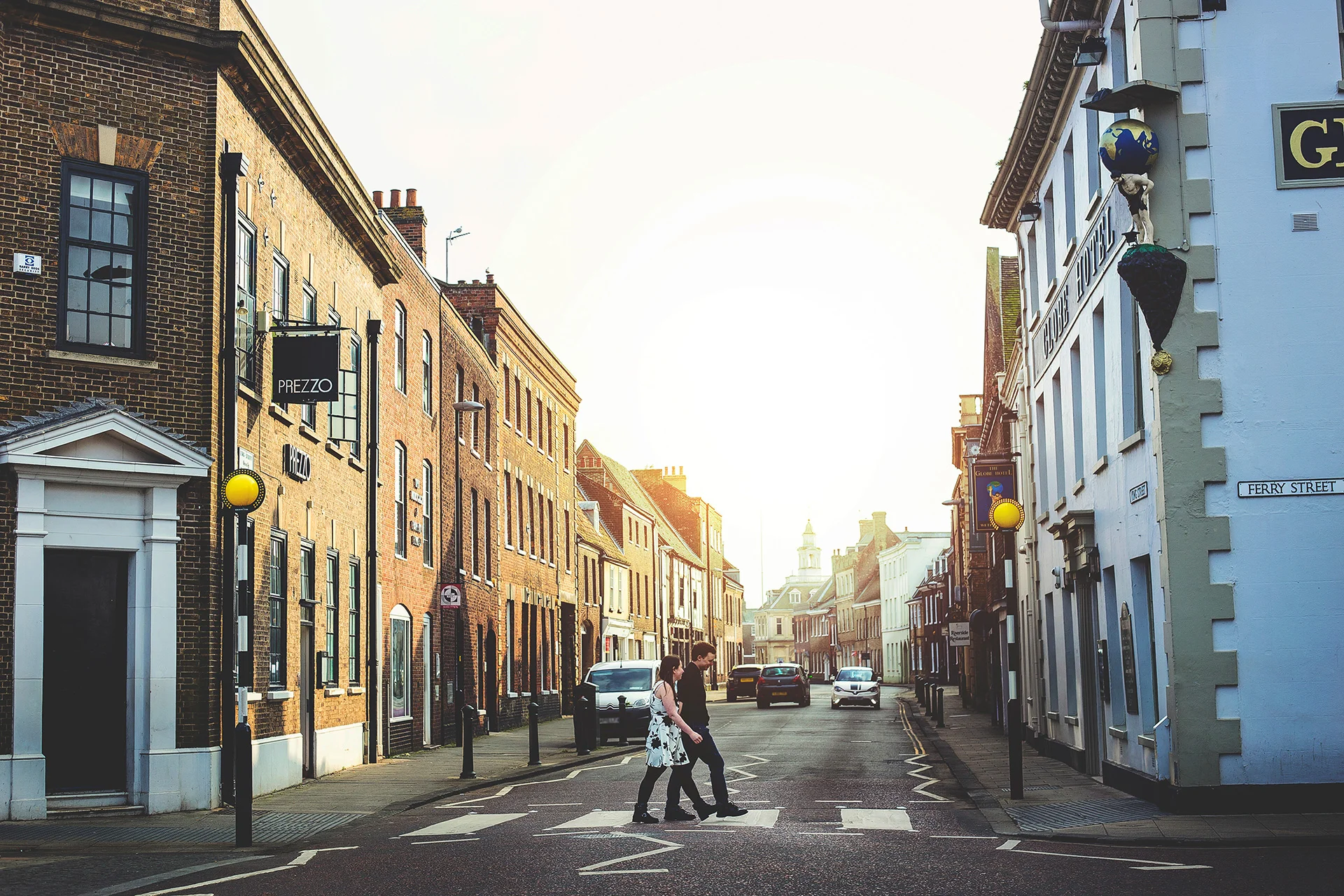 Steven & Catherine, visiting from Boston USA to celebrate their engagement with family in King's Lynn. They loved the historic architecture.