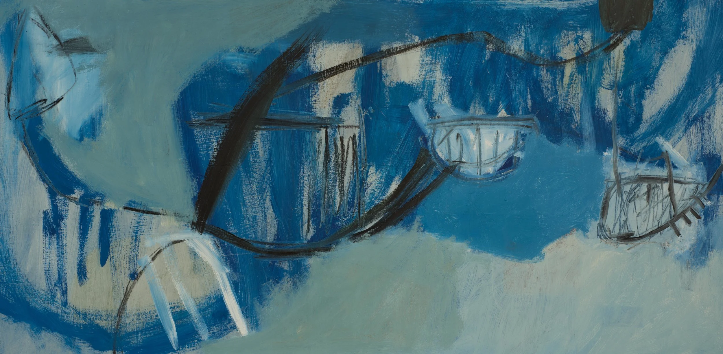 Cobalt Aquarium - Oil on Panel 50 cm x 100 cm