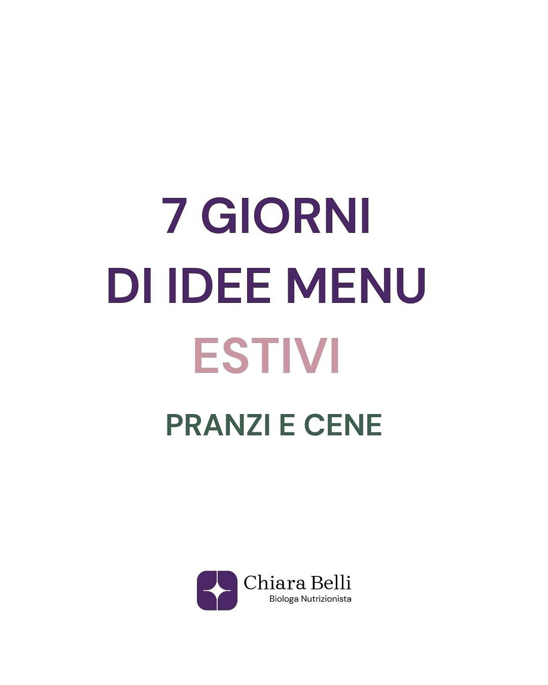 Salva e invia a qualcuno che non ha mai idee su cosa cucinare, specialmente quando fa molto caldo 🍳 
.
.
.
#Ricette
#Estate 
#Menuestivo
#Menusettimanale 
#Ideeincucina
#Pranzo
#Cena
#Stagionalit&agrave;
#Abitudinialimentari
#Ristrutturazionedelleab