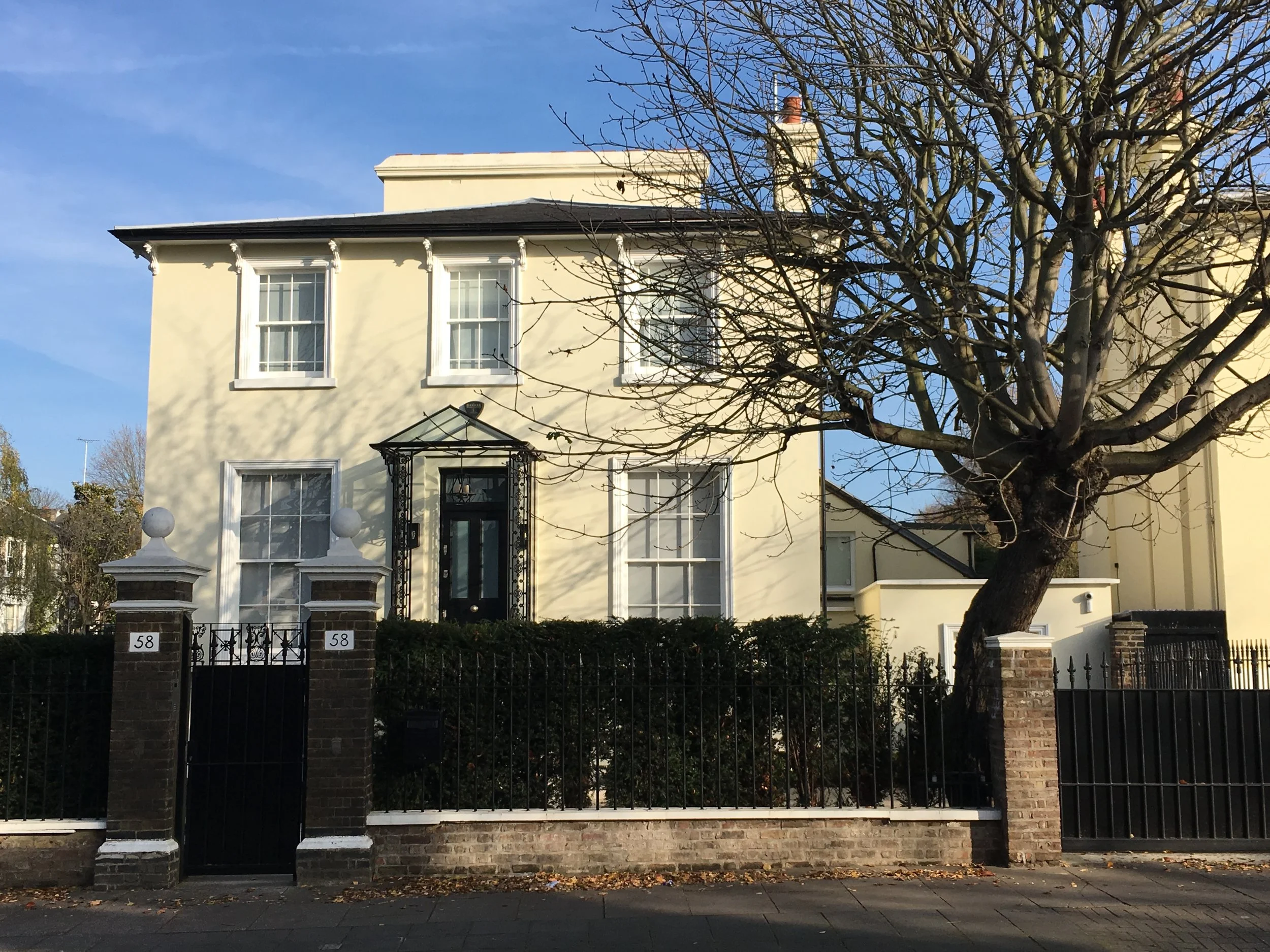 House interiors, Abbey Road, St Johns Wood, London NW8 