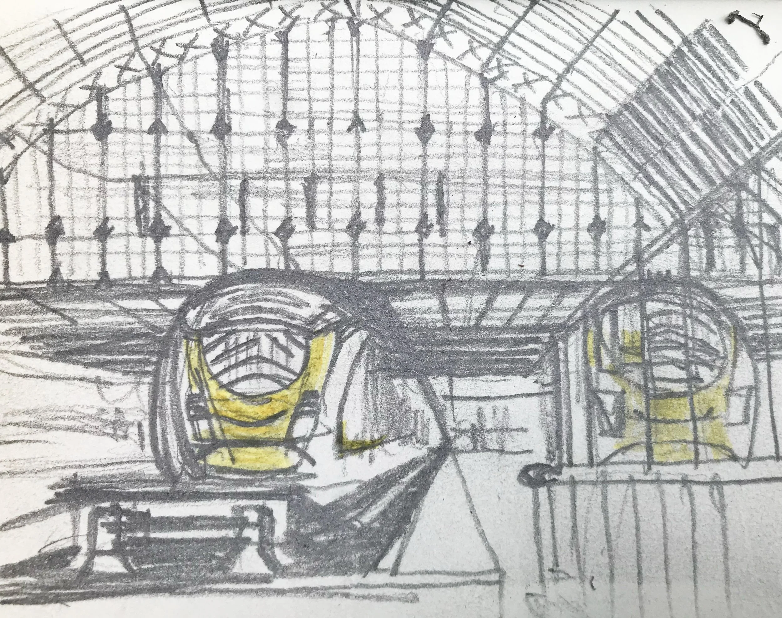 Sketching London railway stations
