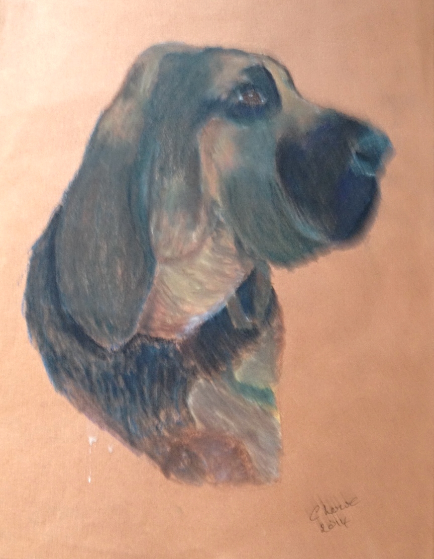 dog in pastel