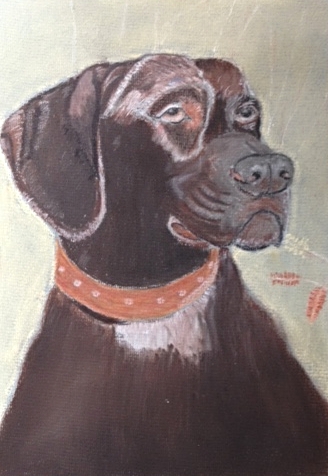 dog in pastel