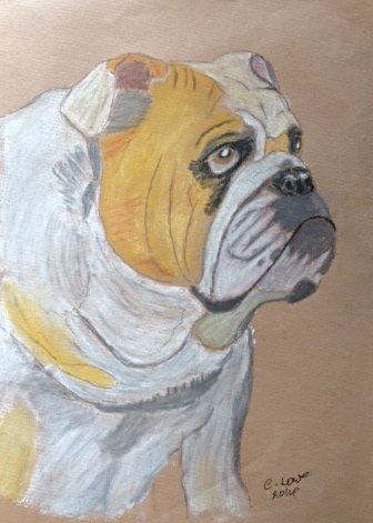 dog in pastel