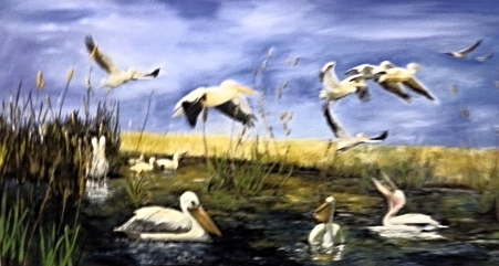 Pelicans-Acrylic