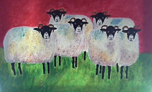 Sheep-watercolour