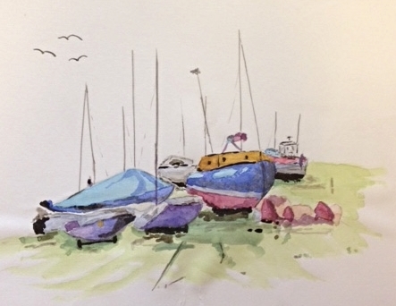 Sailing club-watercolour