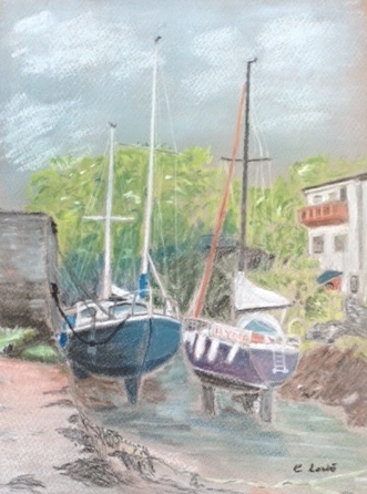 Boats-pastel