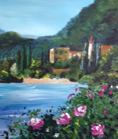 Lake scene-acrylic