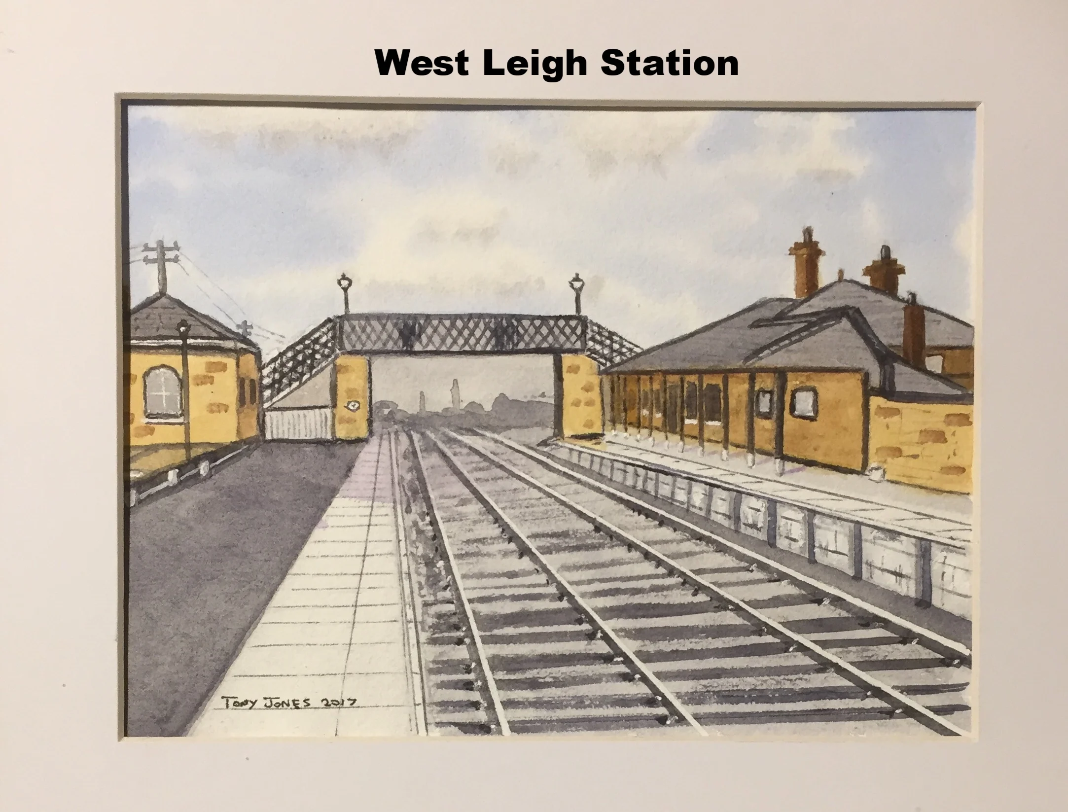 West Leigh Station. Watercolour.