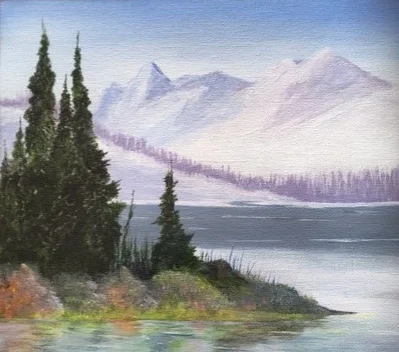 Alpine Scene - acrylic