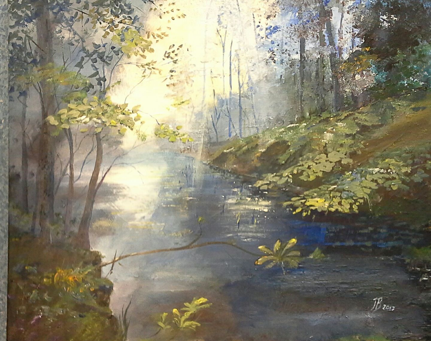 Mist on the stream - Acrylic.