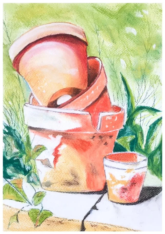 Sacked plant pots - Pastel.