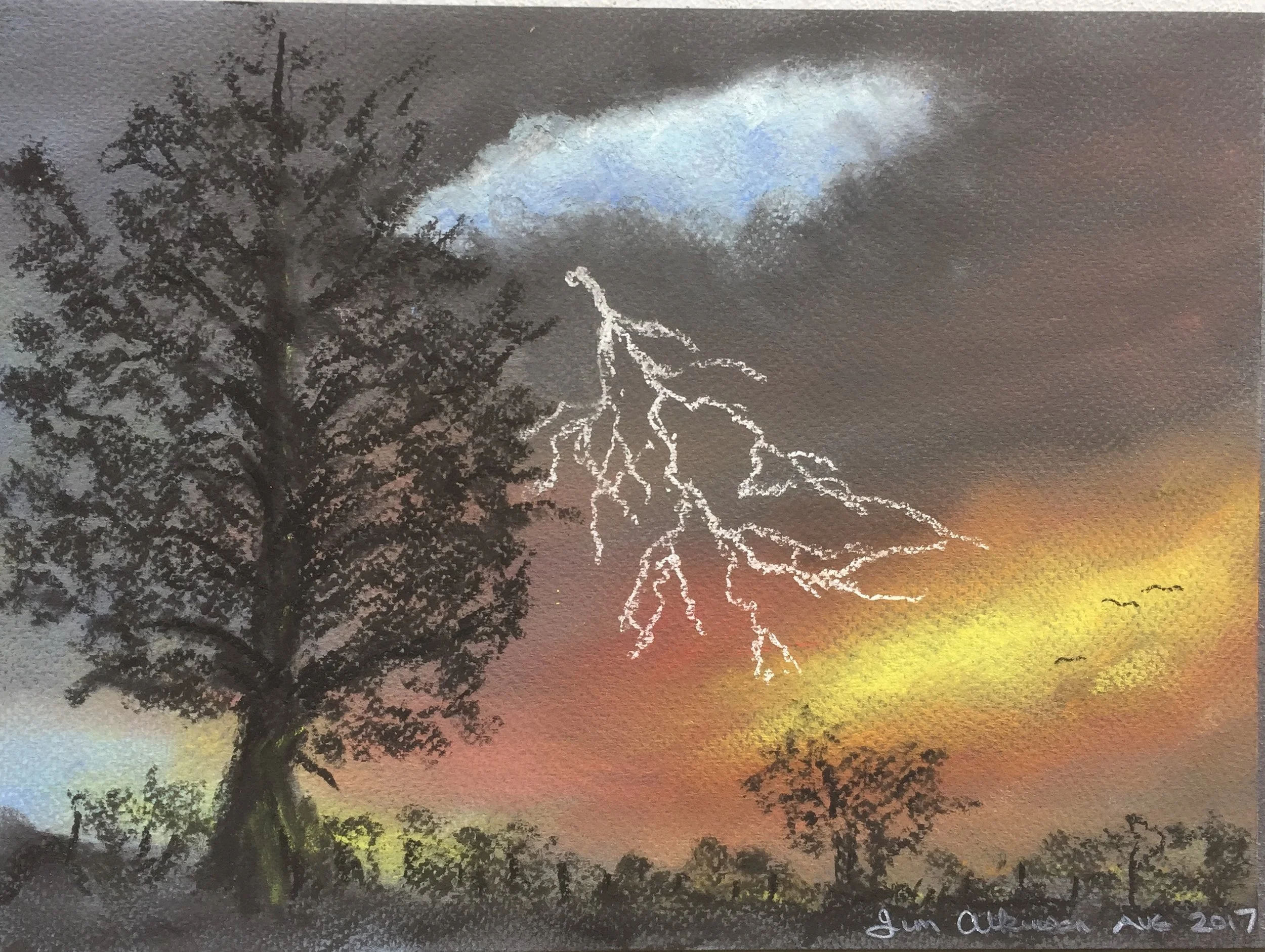 Stormy weather lighting - Pastel.