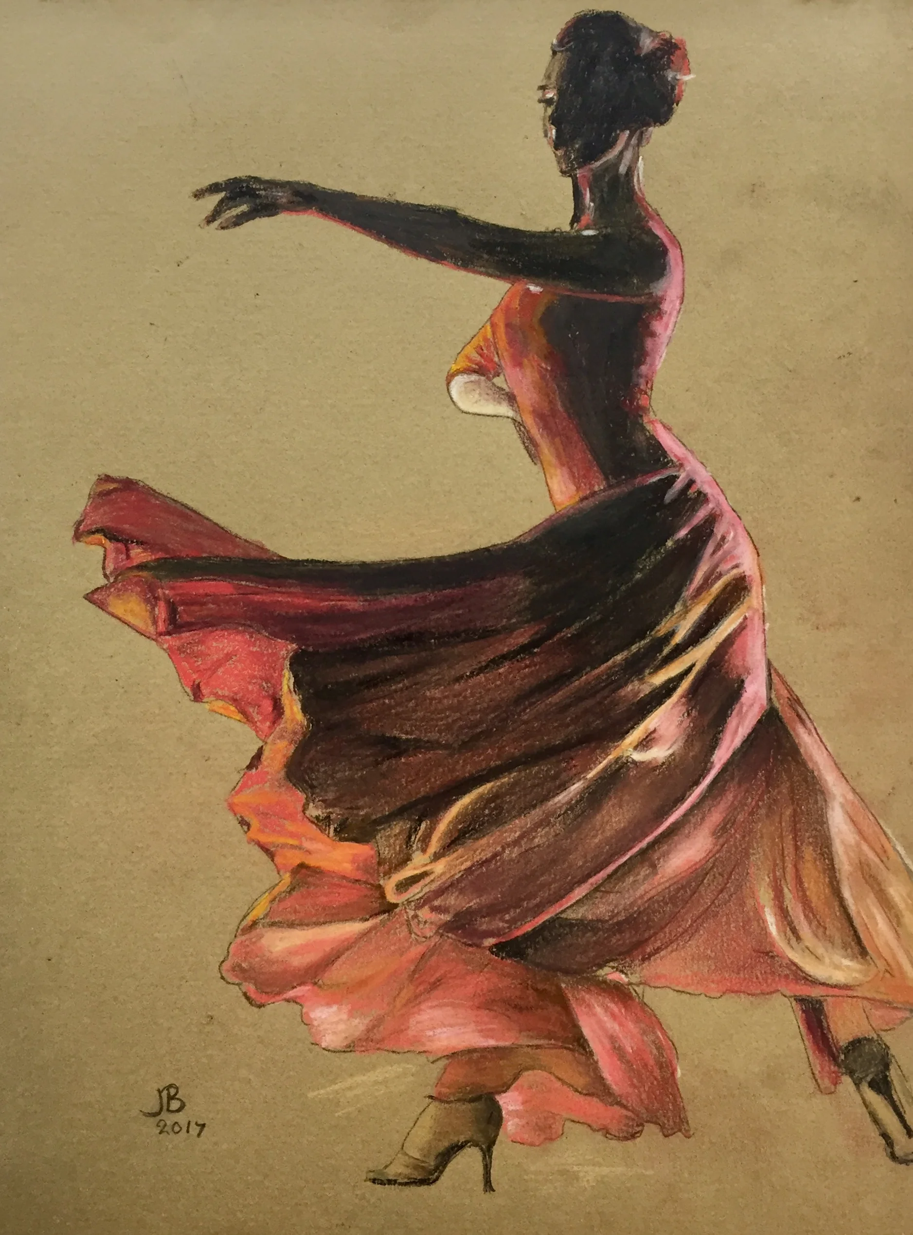 Dancer - Pastel Pencil.