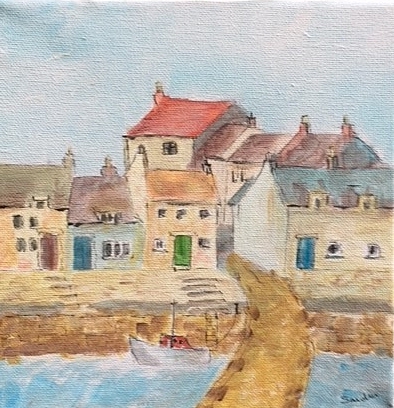 Summer landscape-watercolour