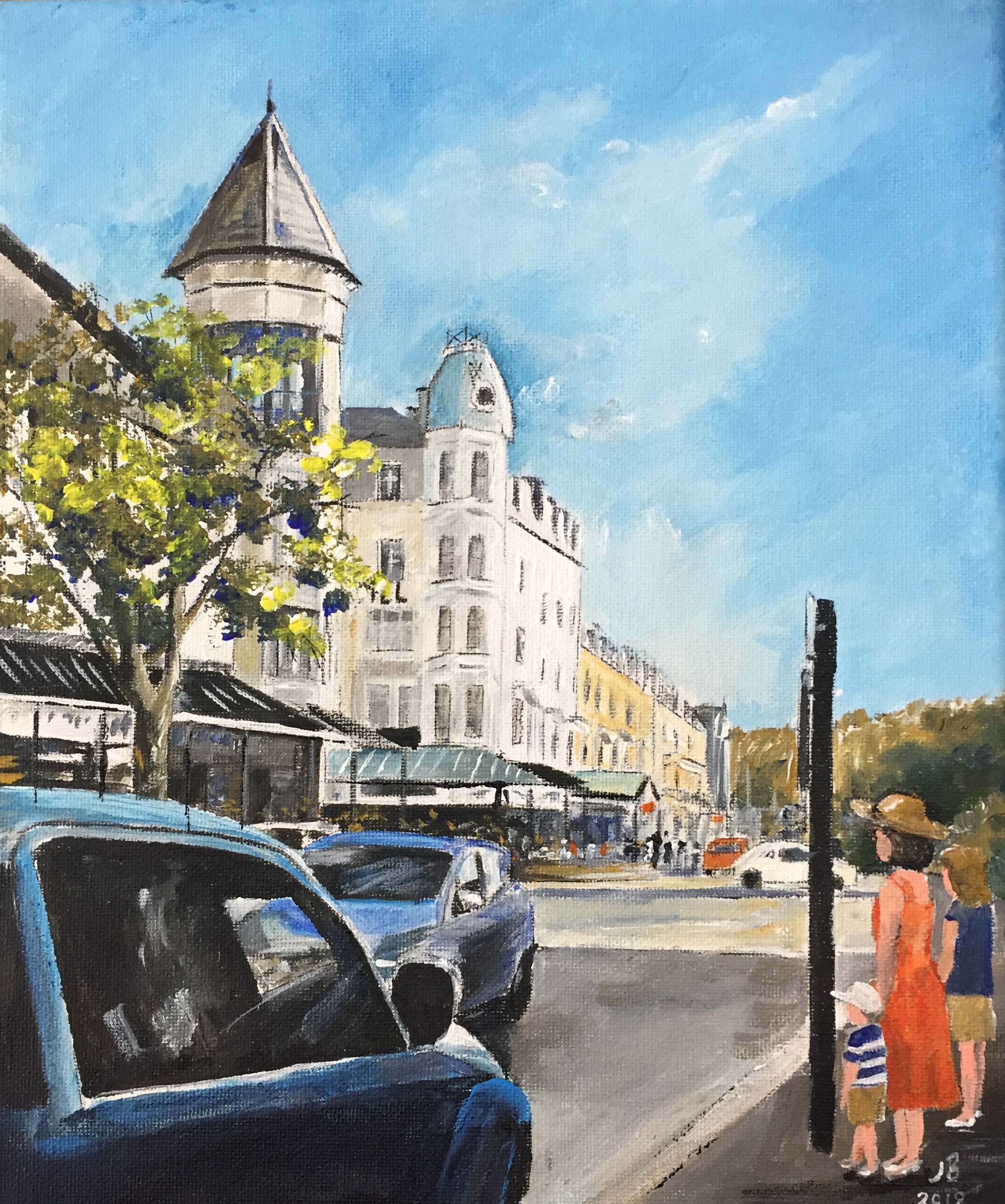 Llandudno shopping street - Acrylic.