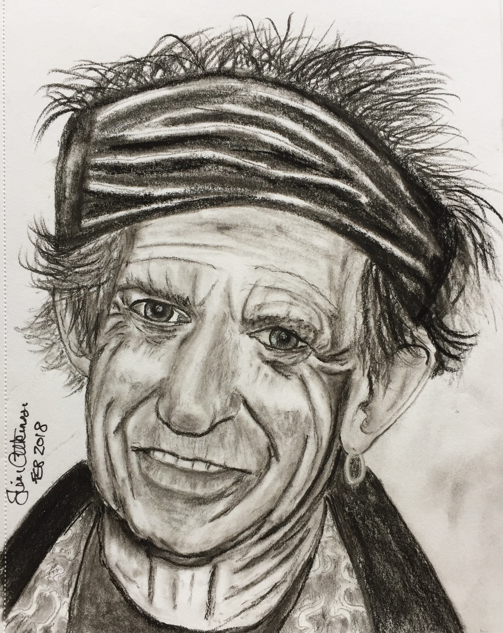 Keith Richards - Charcoal
