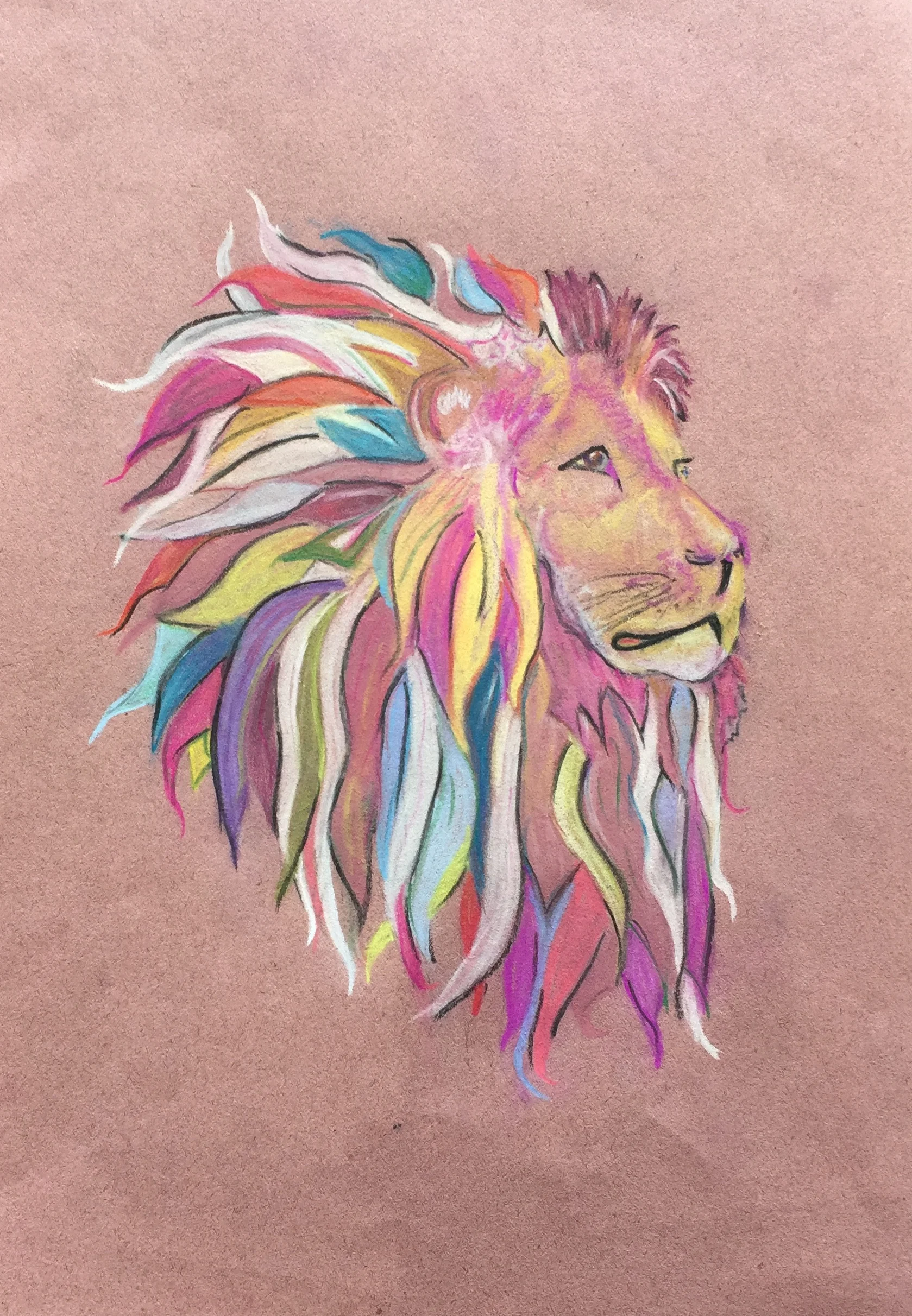 Lion abstract - Watercolour.
