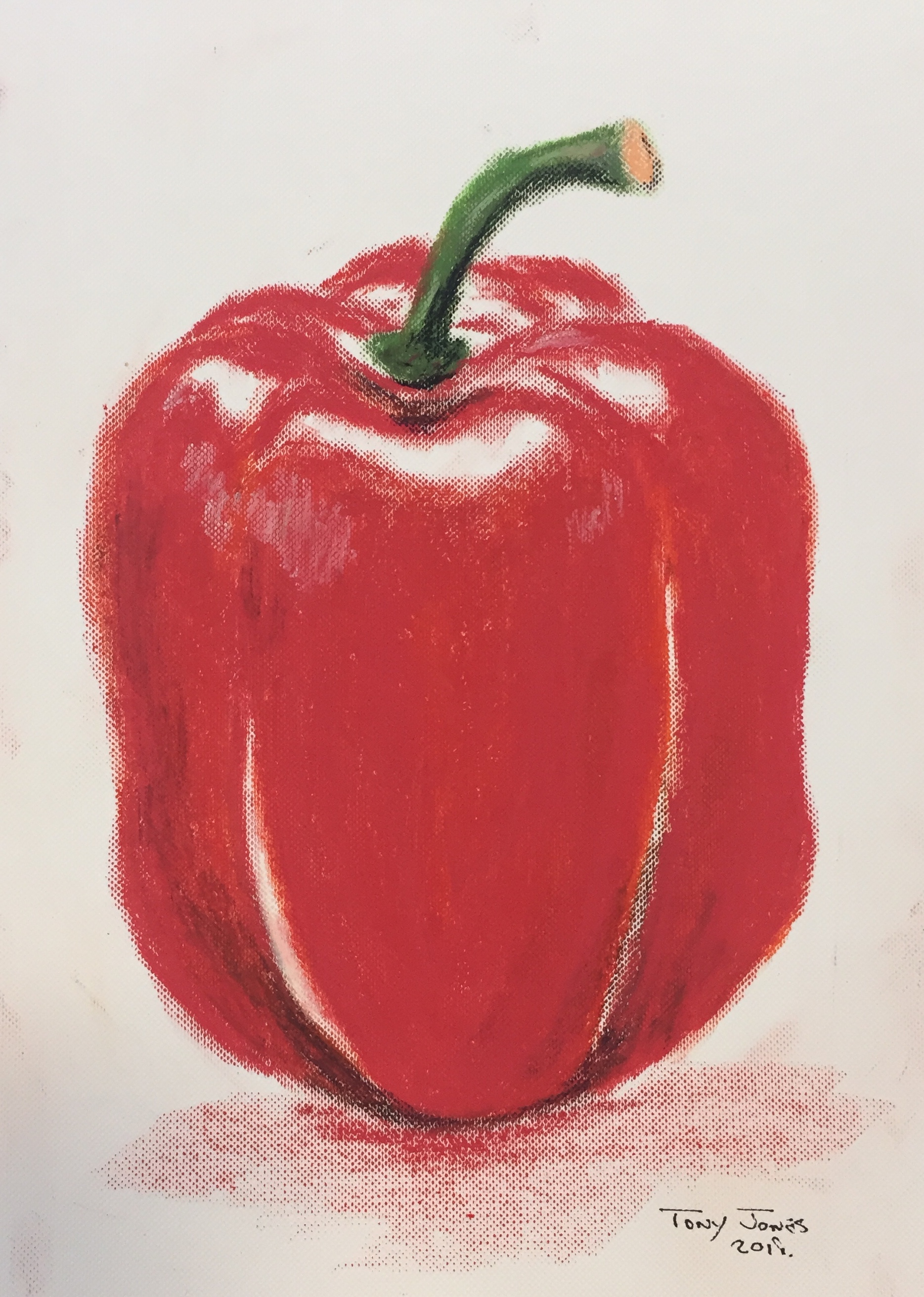 Red Pepper - Oil Pastels.