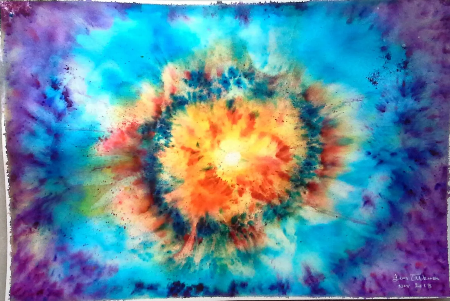 Burst of Colour - Brusho.