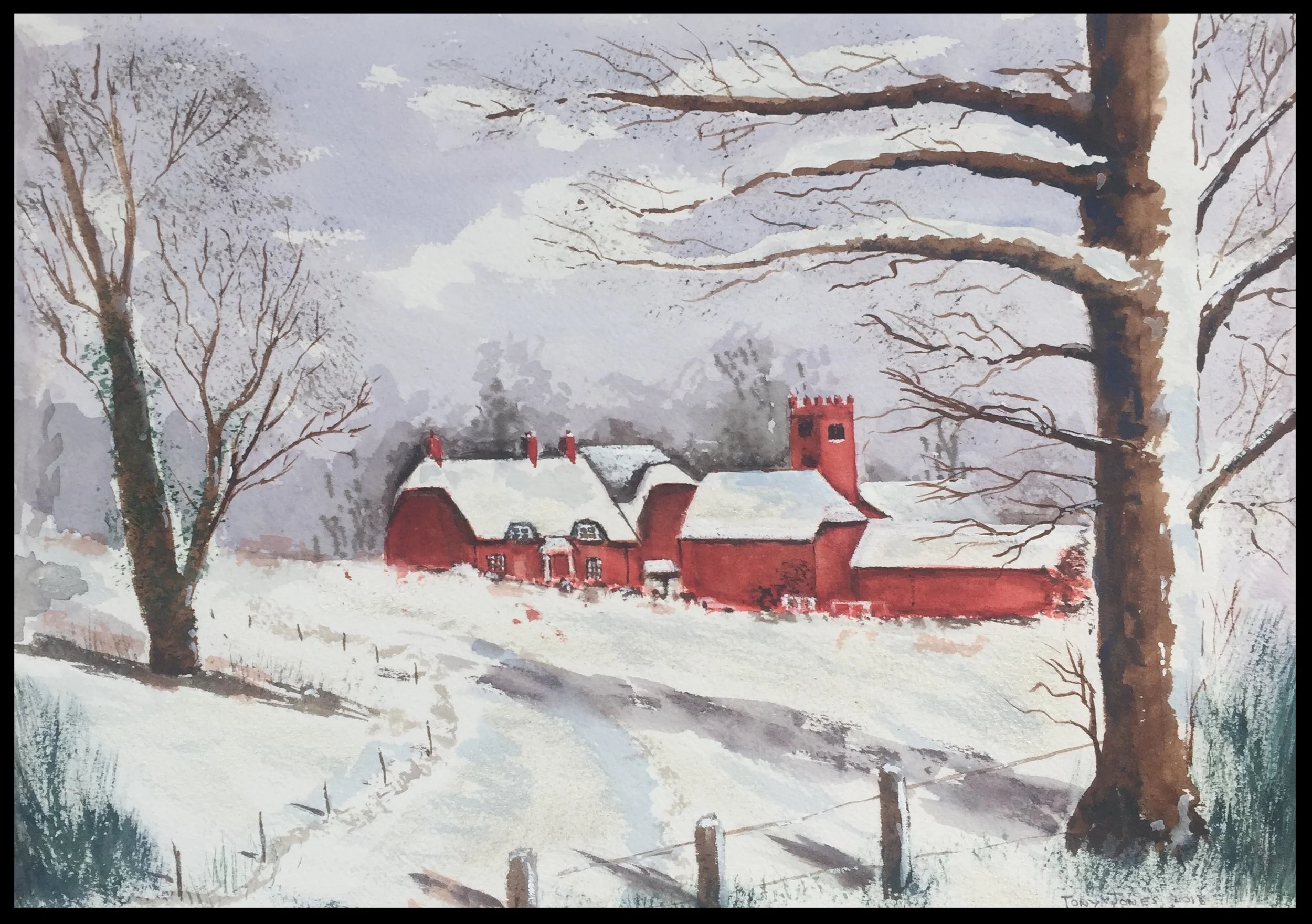 Winter scene - Watercolour.