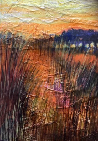 Reed bed - Paper and Acrylic.